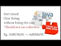 JAVA Problem Solving - Sort given string in alphabetical order