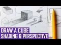 How to Draw 3D Shapes Cube With Shading and Perspective