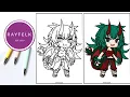 Dragon Girl from Gacha Life Rayfelk Printable Coloring Pages Free Gacha Life Coloring Page