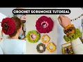 Easy Crochet Scrunchie Tutorial Step-by-Step in Two Sizes 5 Hairstyle Ideas