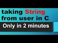 Taking String in C in turbo IDE