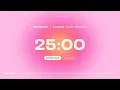 Aesthetic Pomodoro Timer 4x25min Study Work motivation Stay focused and Productive Pink Aura