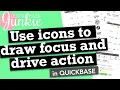 Use icons to draw focus and drive action in