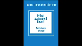 Python Assignment Problem 205120050