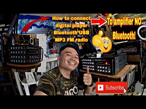 Download MP3 How to connect digital player| Bluetooth USB MP3 FM radio|To amplifier NO Bluetooth \u0026 Phone