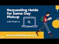 Requesting Holds for Same Day Pickup with CWMARS