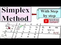 Simplex method 1 Operation Research LPP Optimization Maximization Solve LPP by Simplex GTU Simplex