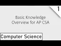 Overview of APCSA APCSA 1