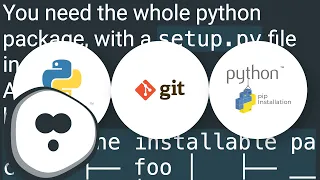 Configuring so that pip install can work from github