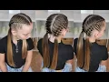 French braids step by step Dutch braid tutorial Hairstyles for girls