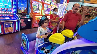 Choti playing MonsterRealms Funville playground 06Jul2022