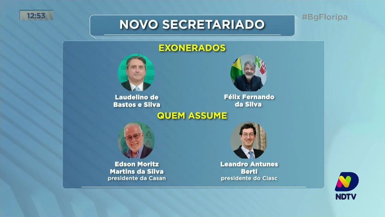 Confira a nova mudança de cadeiras do Governo de Santa Catarina