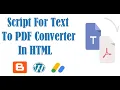 Full Responsive Script For Text To PDF Converter SSGONLINETECH ssgonlinetech blogspot com
