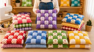 BEAUTIFY YOUR HOME! Easy Puffy Cushions Made From Fabric Scraps