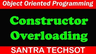 Constructor Overloading in Object Oriented Programming in Tamil C with OOps in tamil
