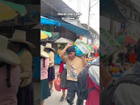 Hacer mercado si cansa loco #peru #mercado #elsevis #miloco #kreisi #humor