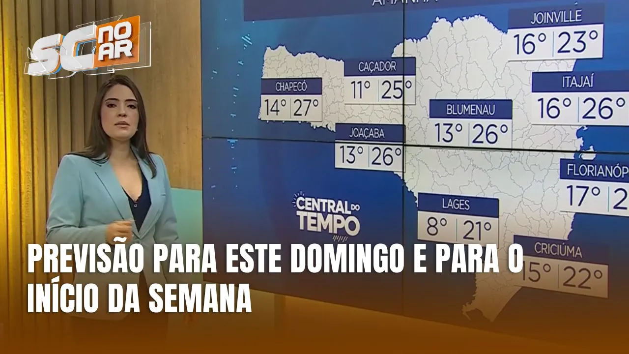 Central do Tempo - Domingo com sol e temperaturas agradáveis em Santa Catarina