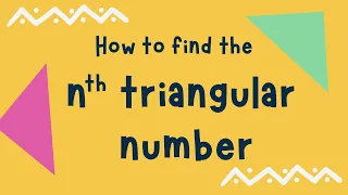 How To Find The Nth Triangular Number