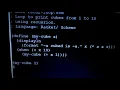 Racket Scheme program showing cubes from 1 to 10 in recursive loop