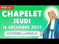 Lagu 🔴 CHAPELET JEUDI 18 DÉCEMBRE 2025 🙏 Mystères Lumineux Prière Matin et Soir