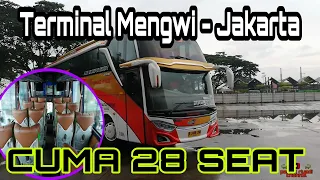 the kramat djati denpasar jakarta bus only has 28 seats which is more spacious 