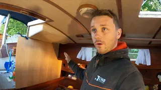 Sailing boat Snowbird Ep 8 refitting and refreshing my Hallberg Rassy start placing the boat galley