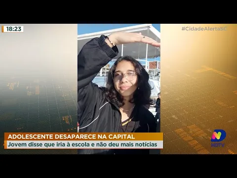 Adolescente desaparece em Florianópolis: menina disse que iria à escola e não deu mais notícias