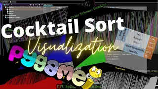 Cocktail Sort Visualization using Pygame module of Python