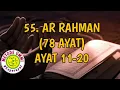 Download Lagu Ar Rahman Ayat 11-20, 5x ulang per ayat | Juz 27