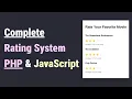 Build a Dynamic Star Rating System with PHP JavaScript MySQL Step-by-Step