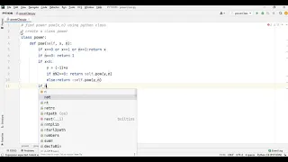 Implement pow x n using python class