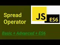 Three Dot Spread Operator Rest Operator ES6 JavaScript Hindi