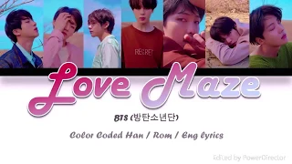 bts love maze color coded lyrics eng rom han 