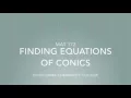 Finding Equations of Conics
