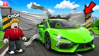 ROBLOX CHOP AND FROSTY PLAY THE CARS VS TAPE