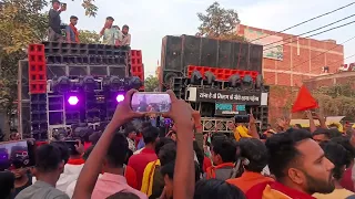 dj competition hua dostpur durga puja visrjan me powerzone dj akbarpur vs samar tanda dj 2023