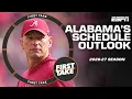 GOING 10-2 Alabama s 2026-27 schedule PREDICTIONS First Take