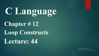 Computer 2nd Year Lecture 44 Nested Loop