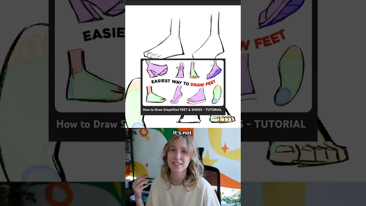the secret to drawing feet