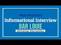 ZOOM Learning Bar Louie Informational Interview
