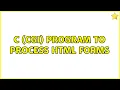 c cgi program to process html forms