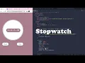 Stopwatch in HTML CSS and JavaScript