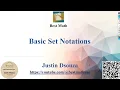 Basic Set Notations Basic Math