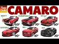 All 6 Camaro generations explained 30 criteria compared