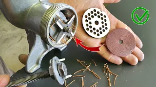 wow this meat grinder now looks like a razor cuts thread and iron with ease 