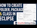 How to create folder package and classes in eclipse