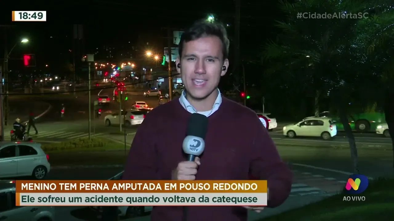 Menino é atropelado por caminhão e tem perna amputada em Pouso Redondo