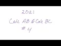 2021 AP Calculus AB AP Calculus BC FRQ