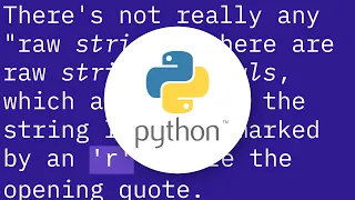 What exactly do u and r string prefixes do and what are raw string literals