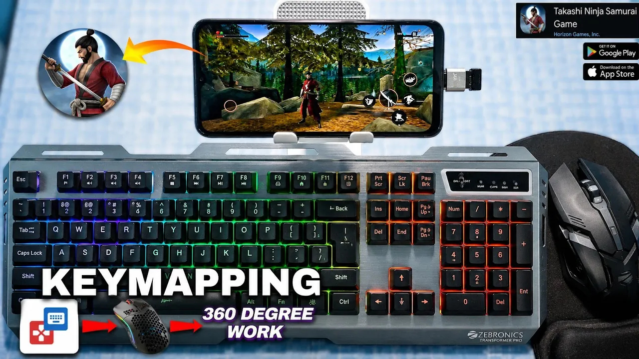 Mouse 360 Work in Key Mapper App Play Games With Keyboard Mouse